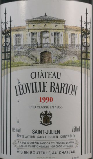 1990 Château Léoville Barton Saint-Julien tinto
