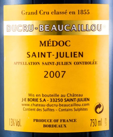 2007 Château Ducru-Beaucaillou Saint-Julien tinto