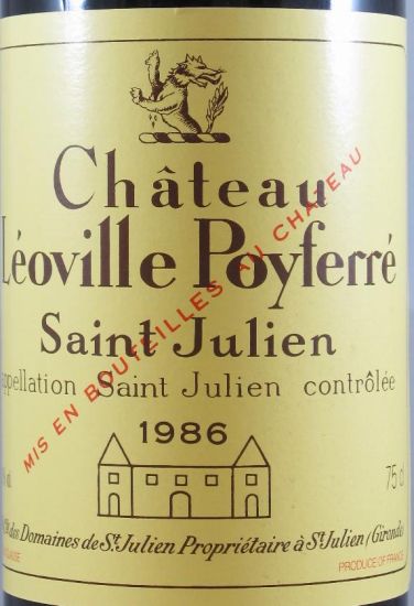 1986 Château Léoville Poyferré Saint-Julien tinto