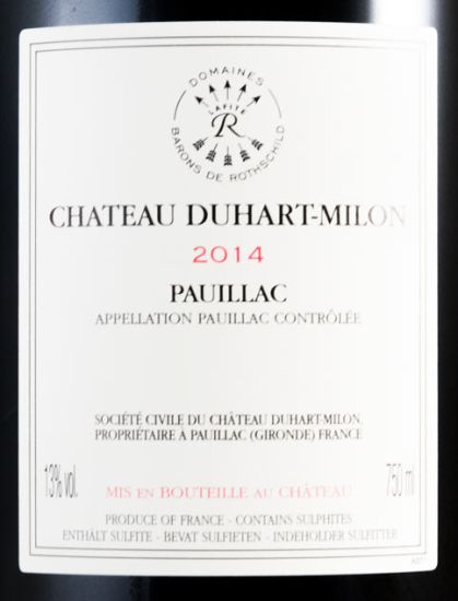 2014 Château Duhart-Milon Pauillac tinto