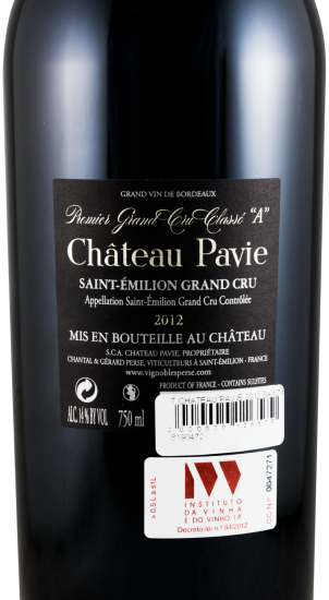 2012 Château Pavie Saint-Émilion tinto