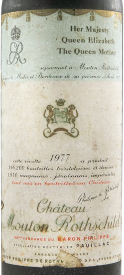 1977 Château Mouton Rothschild Pauillac red