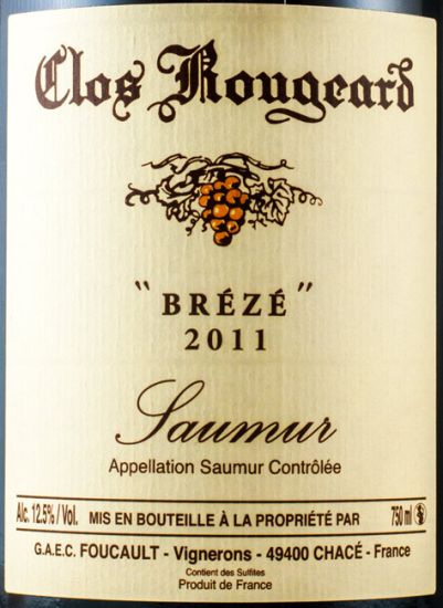 2011 Clos Rougeard Brézé Saumur-Champigny white