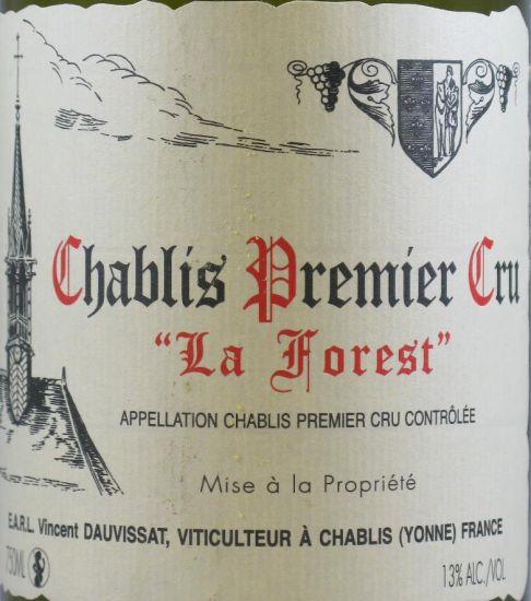 2013 Rene et Vincent Dauvissant La Forest Premier Cru Chablis branco