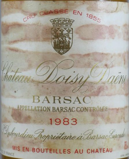 1983 Château Doisy Daene Barsac branco