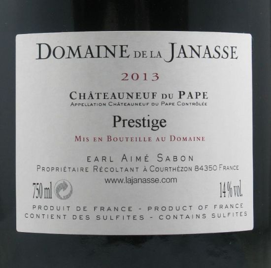 2013 Domaine de la Janasse Prestige Châteauneuf-du-Pape white