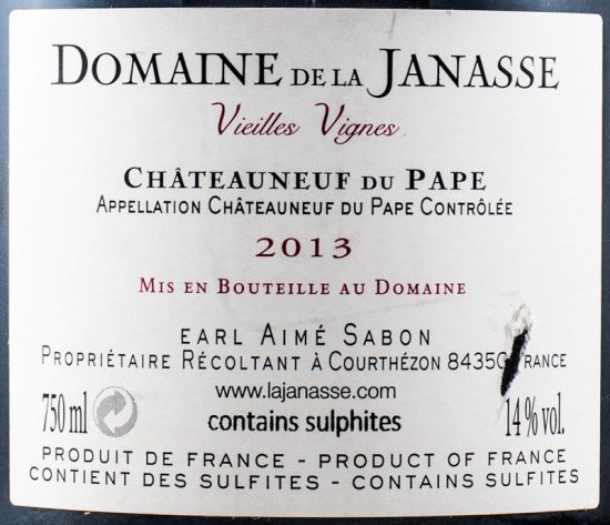 2013 Domaine de la Janasse Vieilles Vignes Cuvée Châteauneuf-du-Pape red