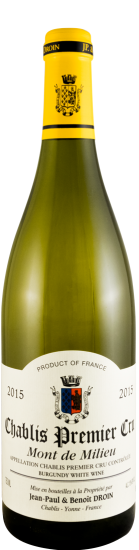 2015 Jean-Paul & Benoît Droin Mont de Milieu Premier Cru Chablis branco
