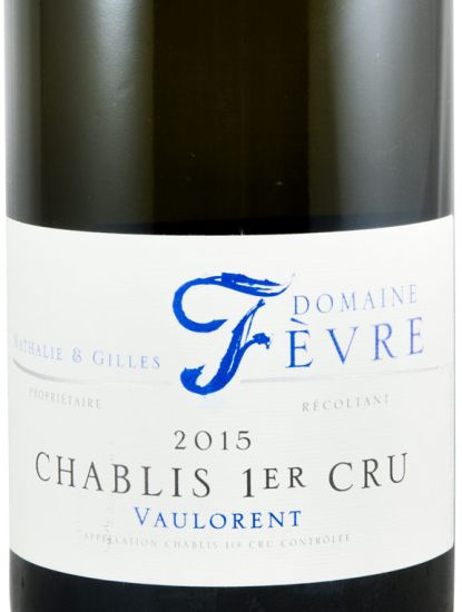 2015 Domaine Nathalie & Gilles Fèvre Vaulorent Chablis branco
