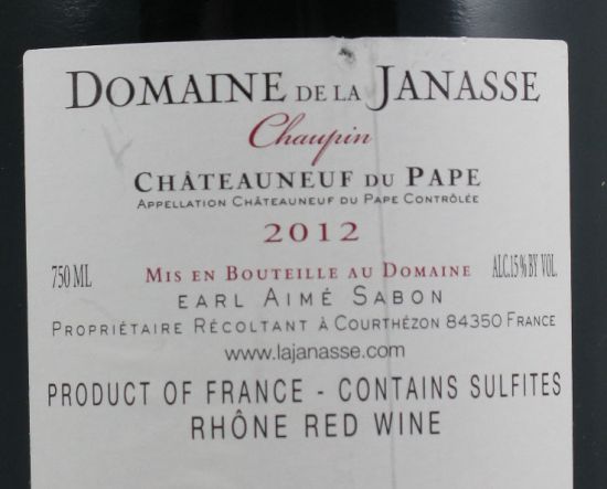 2012 Domaine de la Janasse Chaupin Châteauneuf-du-Pape tinto