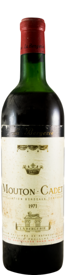 1971 Mouton Cadet La Bergerie Baron Philippe de Rothschild Pauillac tinto