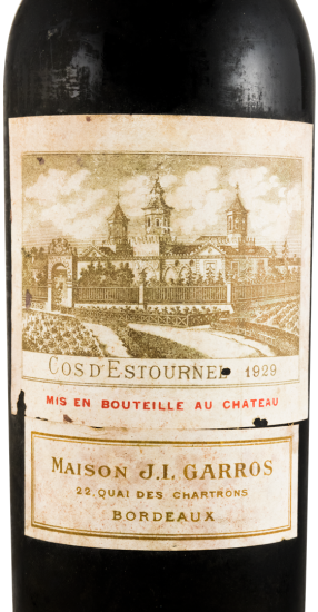 1929 Château Cos D'Estournel Saint-Estèphe tinto