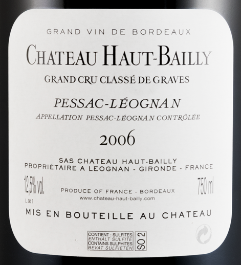 2006 Château Haut-Bailly Pessac-Léognan red