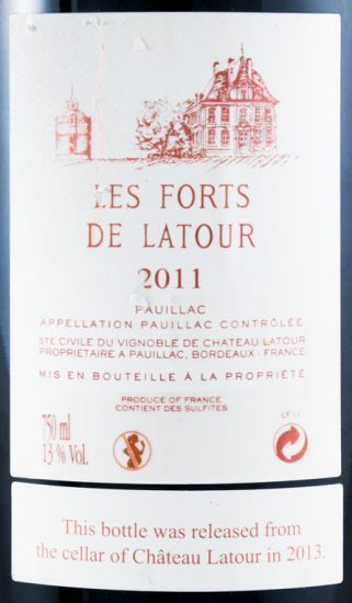 2011 Château Latour Les Forts de Latour Pauillac tinto