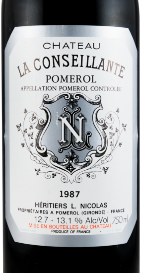 1987 Château La Conseillante Pomerol tinto
