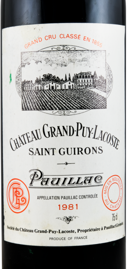 1981 Château Grand-Puy-Lacoste Pauillac tinto