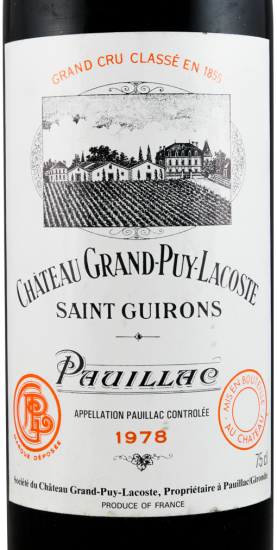 1978 Château Grand-Puy-Lacoste Pauillac tinto