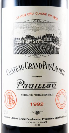1992 Château Grand-Puy-Lacoste Pauillac tinto