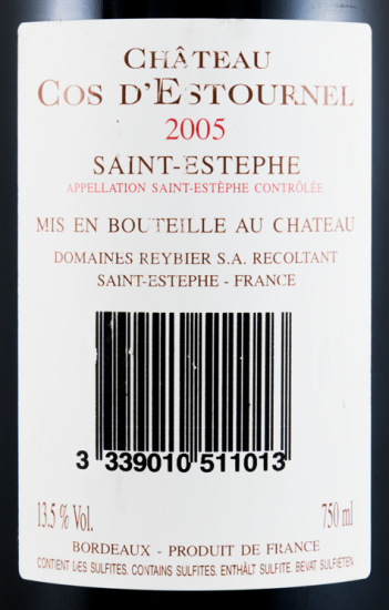 2005 Château Cos D'Estournel Saint-Estèphe red