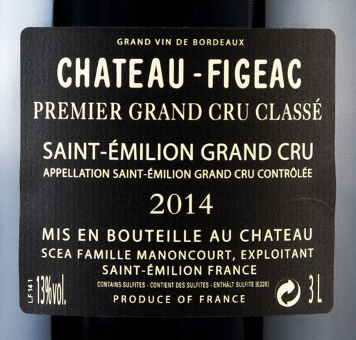 2014 Château-Figeac Saint-Émilion red 3L