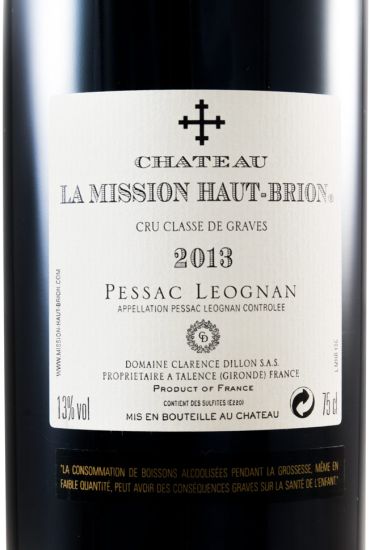2013 Château La Mission Haut-Brion Pessac-Léognan tinto