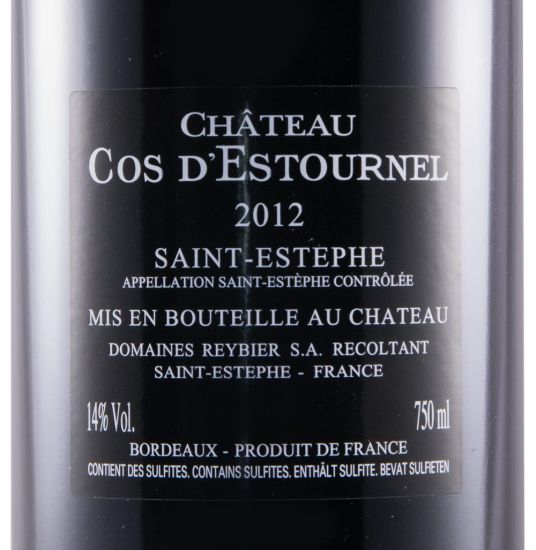 2012 Château Cos D'Estournel Saint-Estèphe red