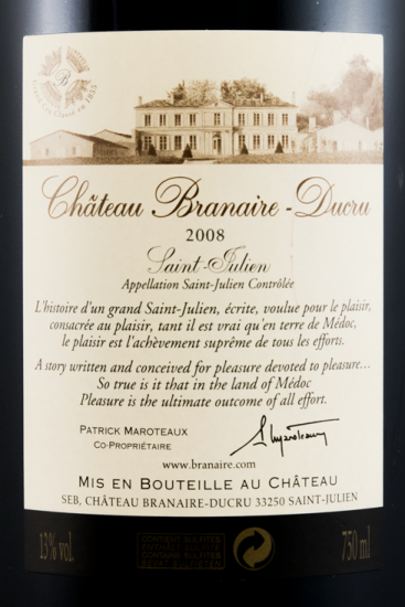2008 Château Branaire-Ducru Saint-Julien tinto