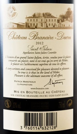 2012 Château Branaire-Ducru Saint-Julien red