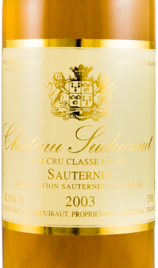 2003 Château Suduiraut Sauternes branco 37,5cl