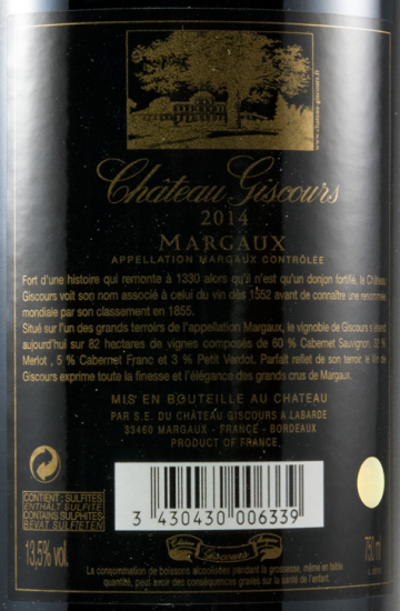 2014 Château Giscours Margaux tinto