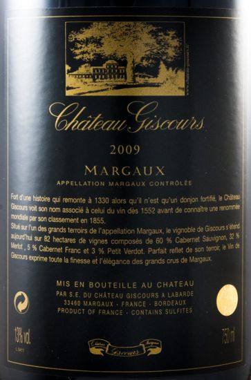 2009 Château Giscours Margaux tinto