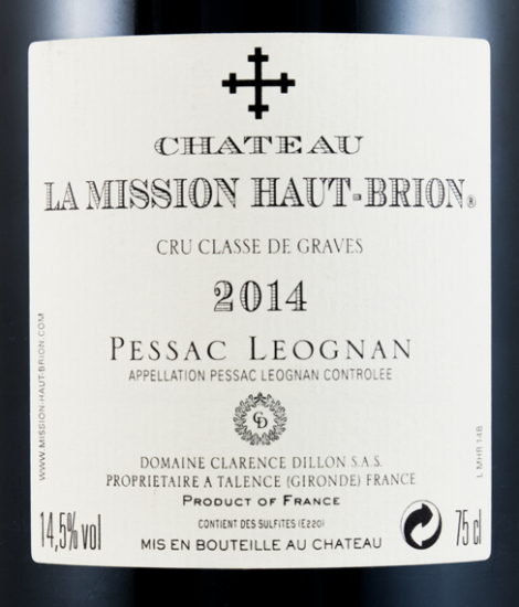 2014 Château La Mission Haut-Brion Pessac-Léognan tinto