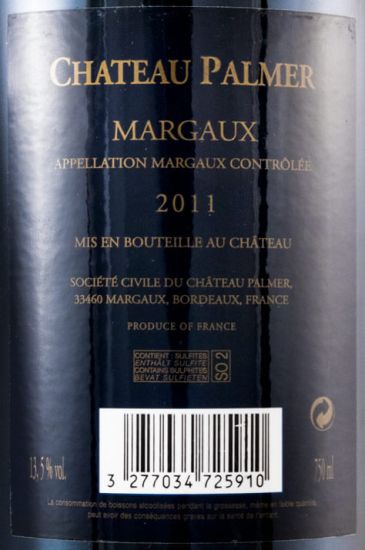 2011 Château Palmer Margaux tinto