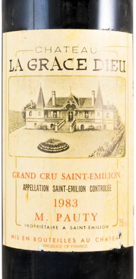 1983 Château La Grace Dieu Saint-Emillion tinto