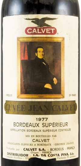 1977 Jean Calvet Cuvée Bordeaux Superieur tinto