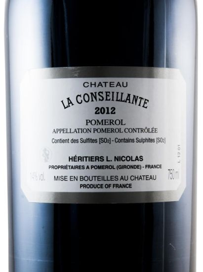 2012 Château La Conseillante Pomerol tinto