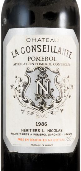 1986 Château La Conseillante Pomerol tinto