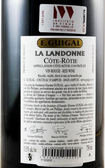 2013 E. Guigal La Landonne Côte-Rôtie tinto