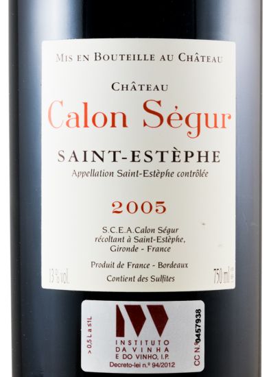 2005 Château Calon-Ségur Saint-Estèphe tinto