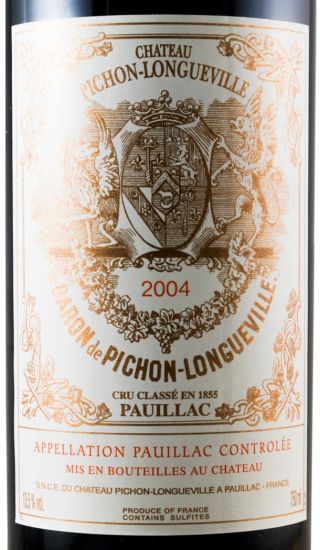 2004 Château Pichon-Longueville au Baron de Pichon-Longueville Pauillac tinto