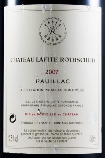 2007 Château Lafite Rothschild Pauillac red