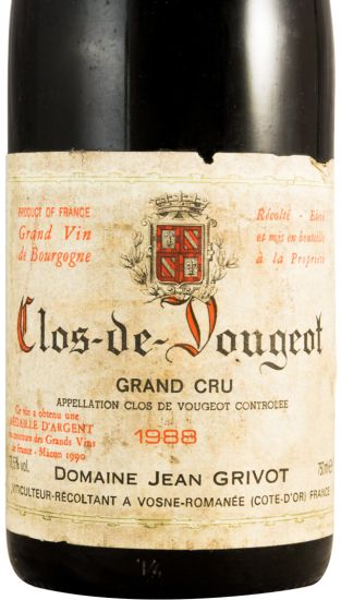 1988 Domaine Jean Grivot Clos de Vougeot tinto