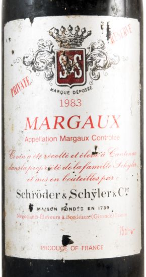 1983 Schroder & Schyler Private Reserve Margaux tinto