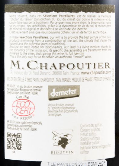 2011 M. Chapoutier Le Pavillon Ermitage tinto