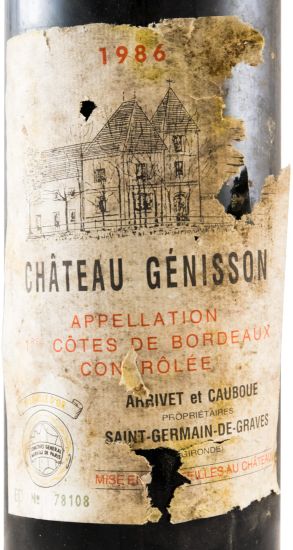 1986 Château Genisson Saint Germain de Graves red