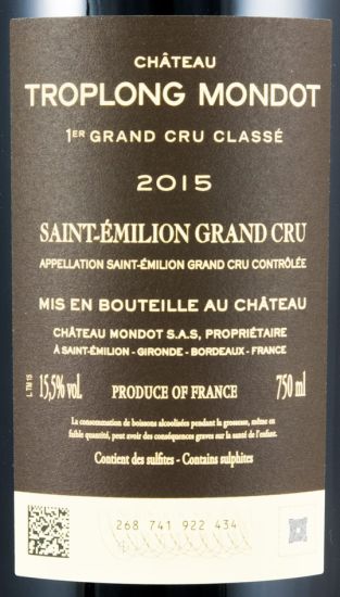 2015 Château Troplong Mondot Saint-Émilion tinto