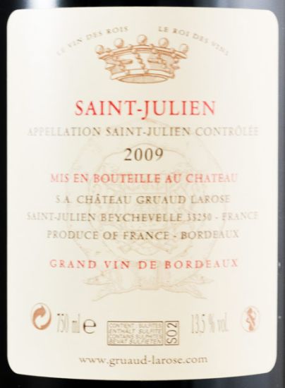 2009 Château Gruaud Larose Saint-Julien tinto
