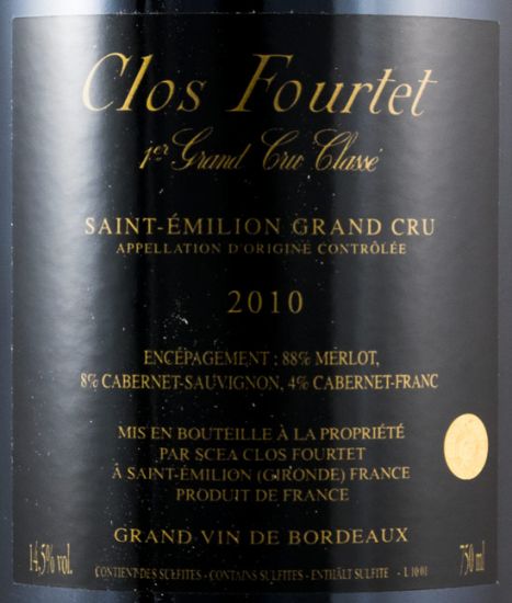 2010 Château Clos Fourtet Saint-Émilion tinto