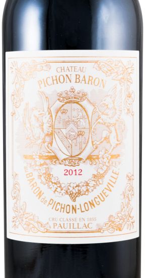 2012 Château Pichon Baron au Baron de Pichon-Longueville Pauillac tinto