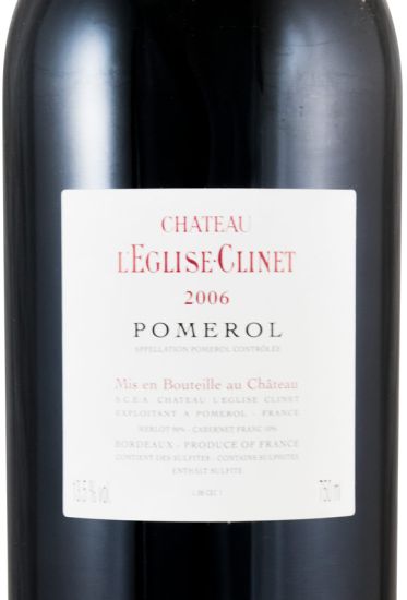 2006 Château L'Eglise-Clinet Pomerol red